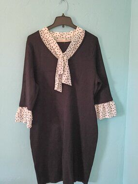 Hailey Lyn Knit Black Dress XL